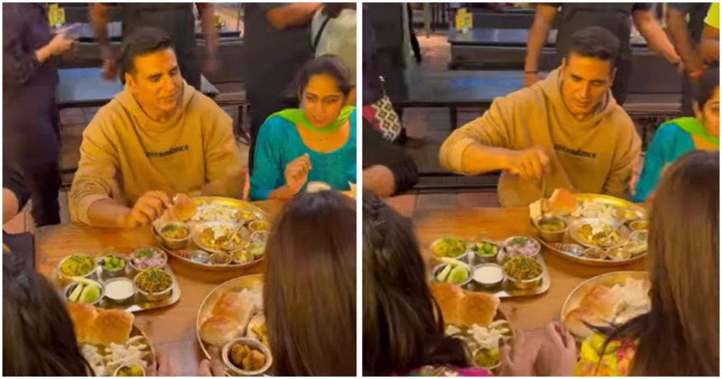 Akshay Kumar relished misal pav in Pune; WATCH THE VIRAL VIDEO