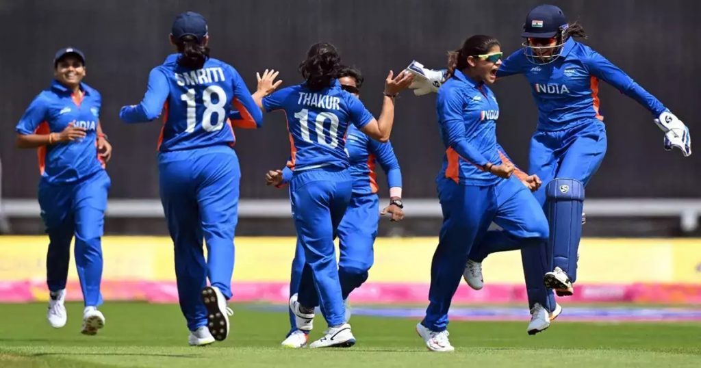 India defeated Barbados by 100 runs to reach the semifinals