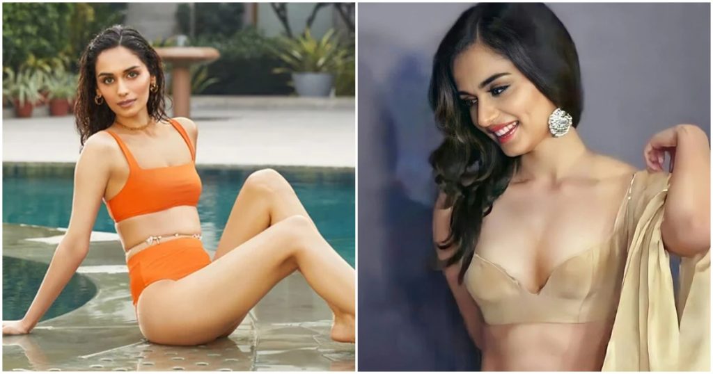 Manushi Chhillar's beachy monokini dress by Karun Kela in 'Hey'; Watch the video