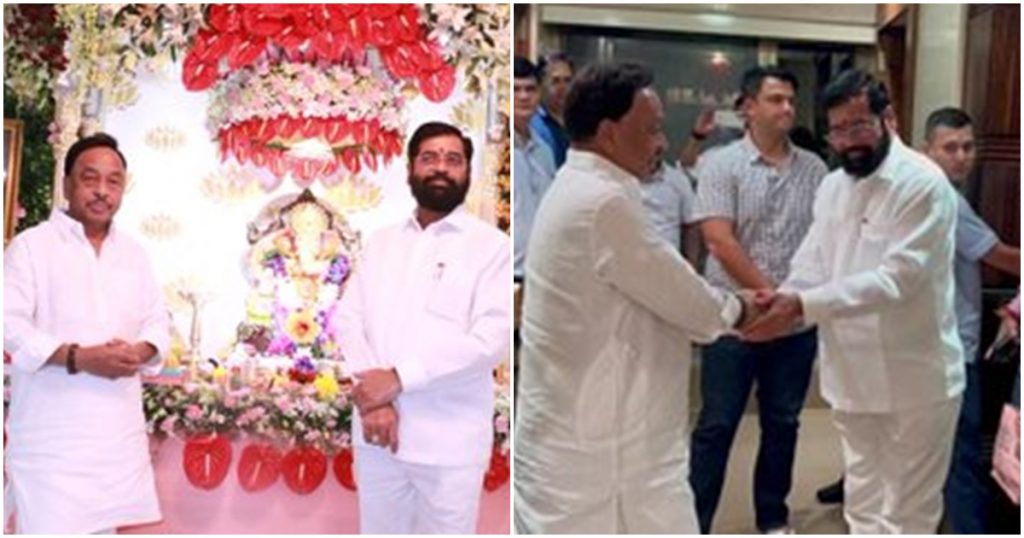 At Rane's residence for Darshan of Chief Minister Eknath Shinde Bappa; Stated reason for visit