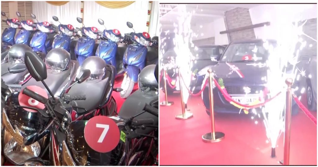 “If there should be a boss!” 8 cars and 18 bikes were given to employees as Diwali bonus