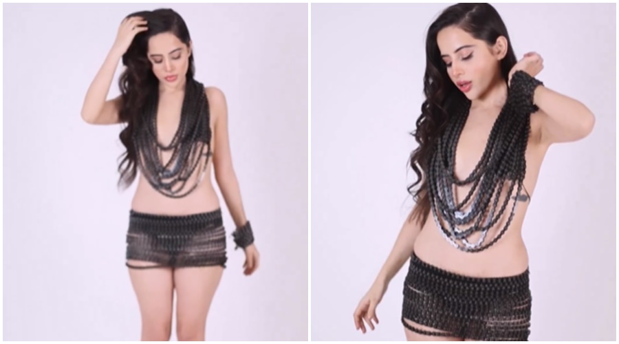 Havoc came wave! Urfi Javed made a dress out of bicycle chain; Watch the VIDEO