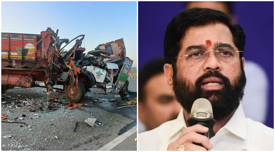 Chief Minister's big announcement! 5 lakh aid to the relatives of those who died in the accident on Sinnar-Shirdi highway