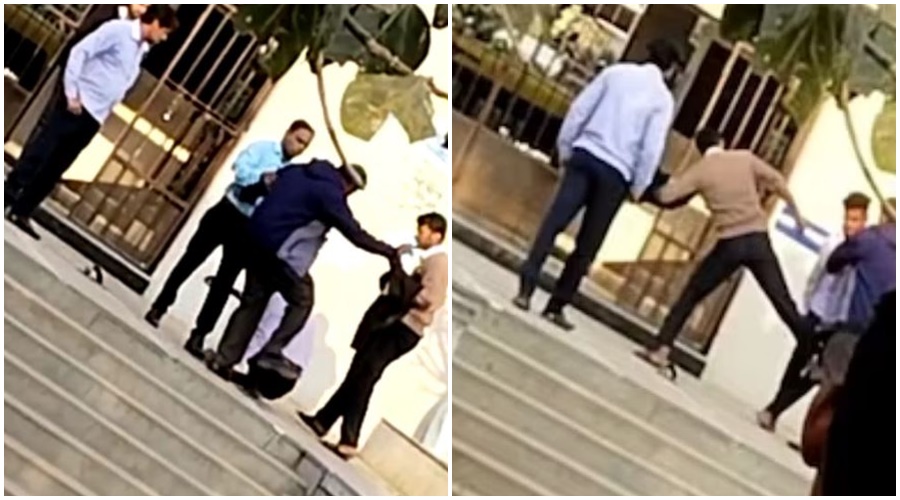 Students were beaten with kicks by the teacher; The video is going viral