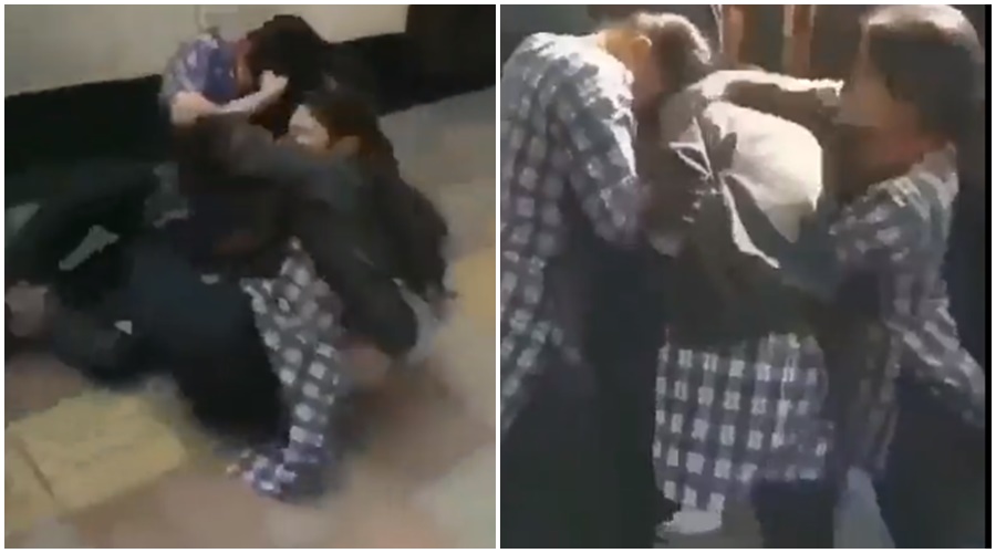 Heard two female students brutally beaten up together; WATCH THE VIRAL VIDEO