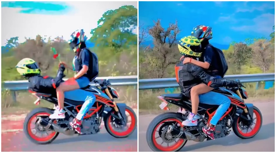 He proposed to a young woman while doing stunts on a car; You will be amazed by the video!