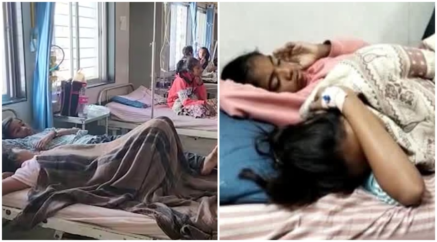 82 students who went on a trip and got food poisoning; Student admitted to hospital