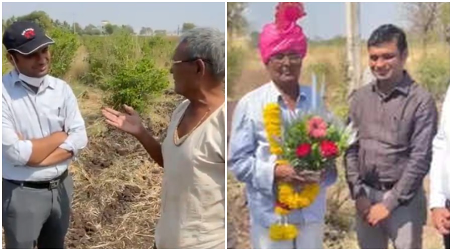 The farmer who spoke in broken English to the Mahavitran officer got a meter!