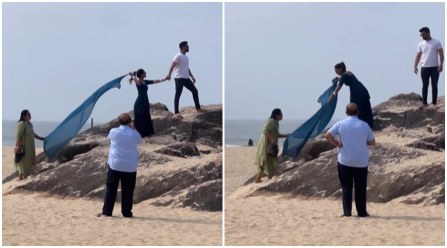 Mother-in-law helped for couple photo shoot! You will also be amazed by the video