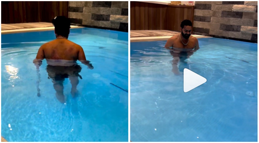 Back injury and Rishabh Pant's total prediction in swimming pool; Watch the VIDEO