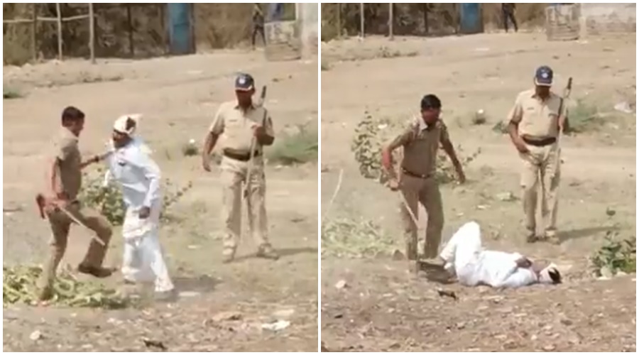 Police brutally thrashed father who provided copy to son in 10th exam; The video is going viral