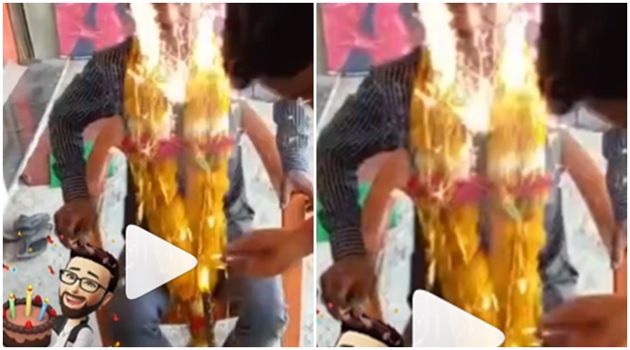 "He was about to cut the birthday cake when it happened that...", WATCH VIRAL VIDEO