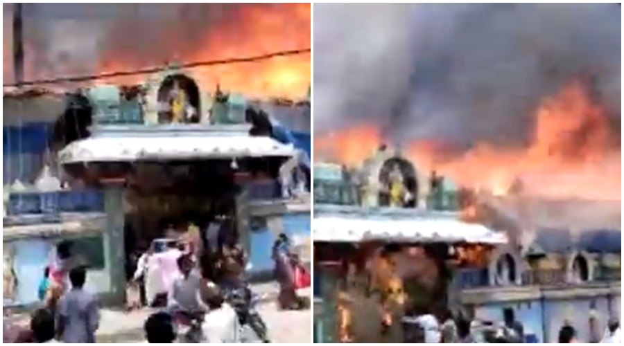 Big news! Massive fire breaks out in 'Ya' temple during Ram Navami festival; The video of the incident went viral