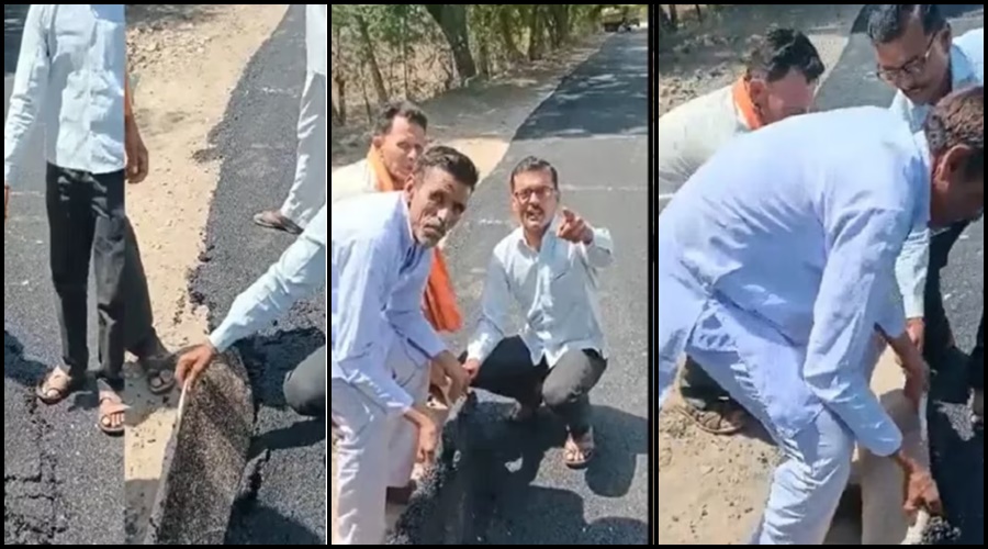 Asphalt road rolled by hand, you will be amazed after watching the video