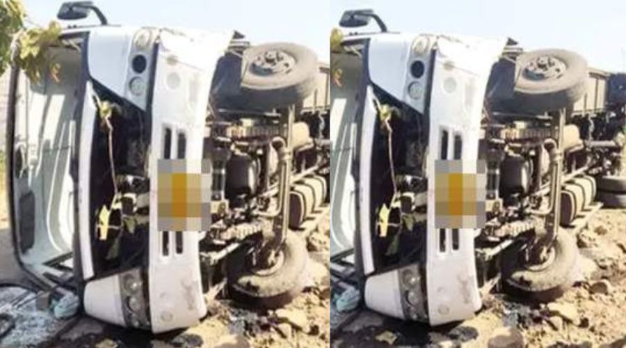 Terrible accident! The bus of devotees who came to Devdarshan overturned, ten to fifteen devotees were seriously injured