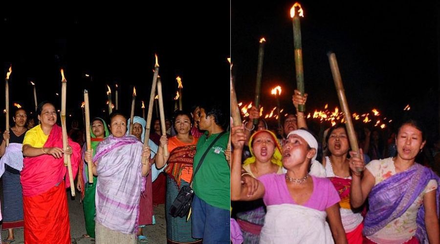 'Meera Paibi' has started! Manipur women took to the streets with torches against violence