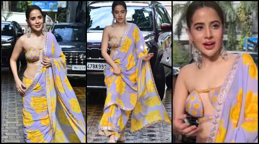 Urfi Javed's desi look and fans are smitten, the actress is seen in a saree in a glamorous look