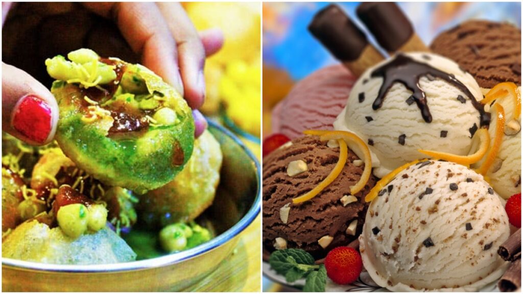 Icecream And Panipuri